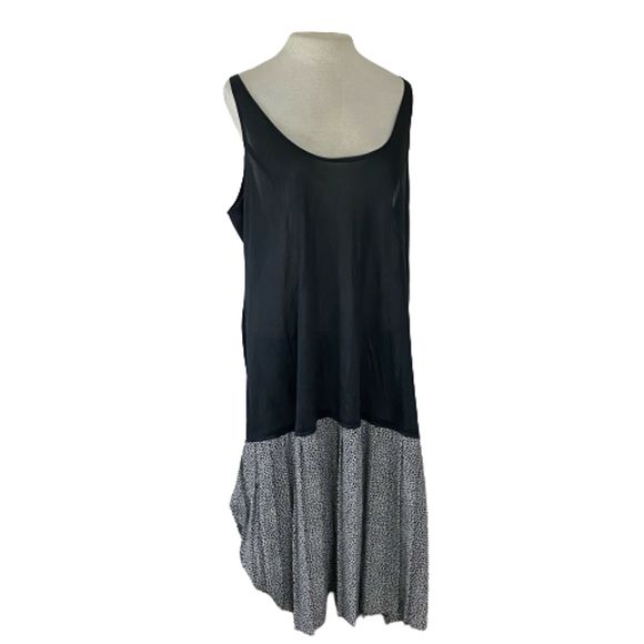 Vtg ILSE M. Midi Flared Dress Animal print Black - Picture 1 of 10